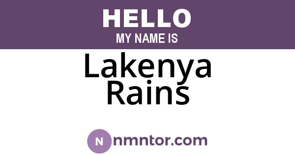 Lakenya Rains