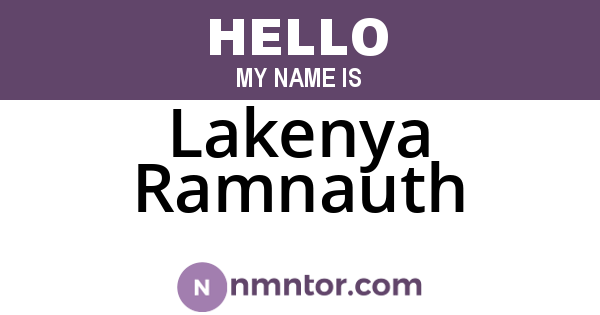 Lakenya Ramnauth