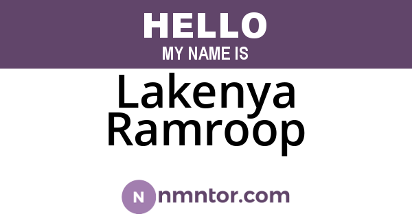 Lakenya Ramroop