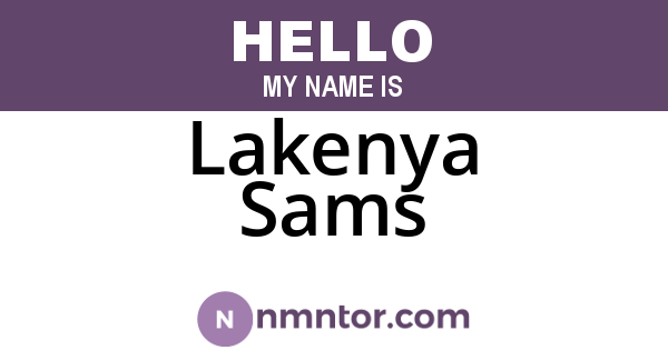 Lakenya Sams