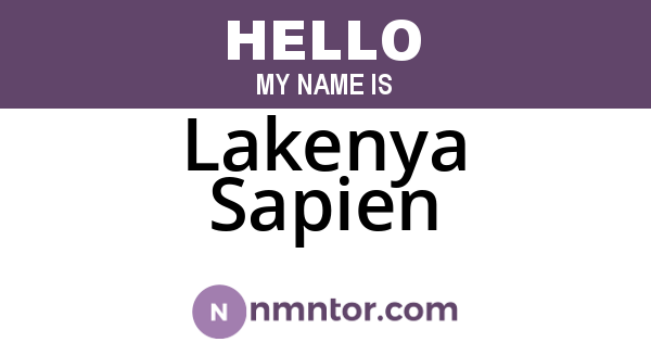 Lakenya Sapien