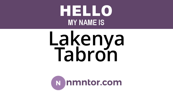 Lakenya Tabron