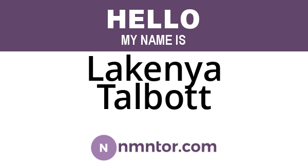 Lakenya Talbott