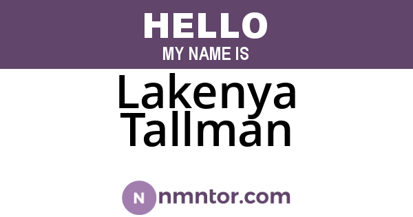 Lakenya Tallman