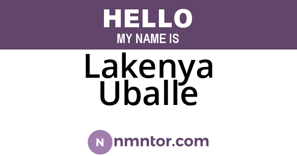 Lakenya Uballe
