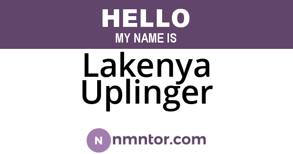 Lakenya Uplinger