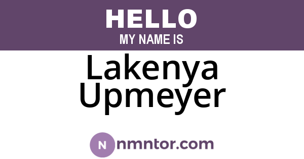Lakenya Upmeyer