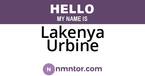 Lakenya Urbine