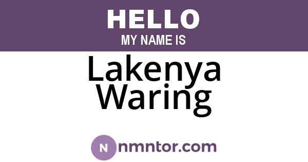 Lakenya Waring