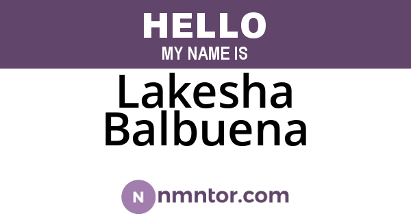 Lakesha Balbuena