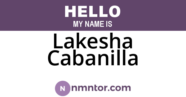 Lakesha Cabanilla