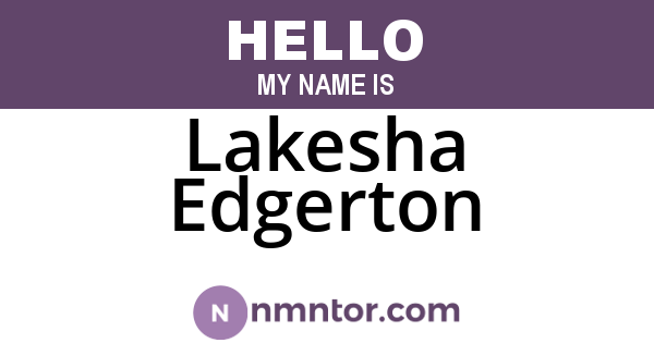 Lakesha Edgerton