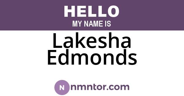 Lakesha Edmonds