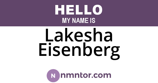 Lakesha Eisenberg