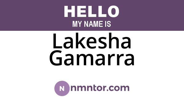 Lakesha Gamarra