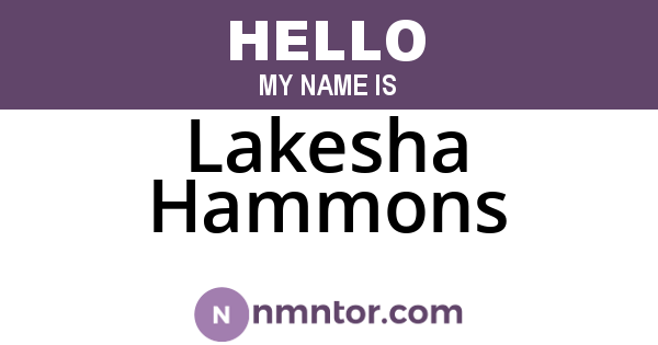 Lakesha Hammons