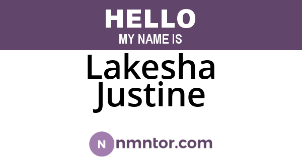 Lakesha Justine