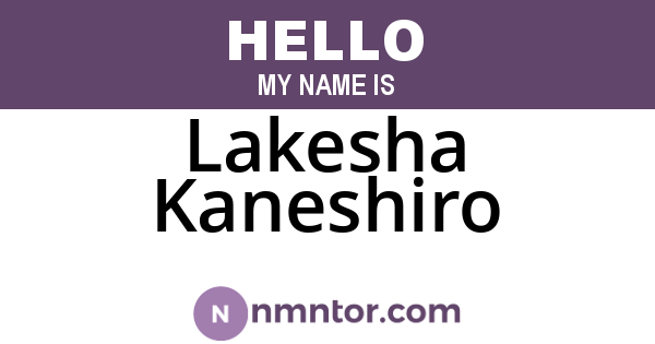 Lakesha Kaneshiro