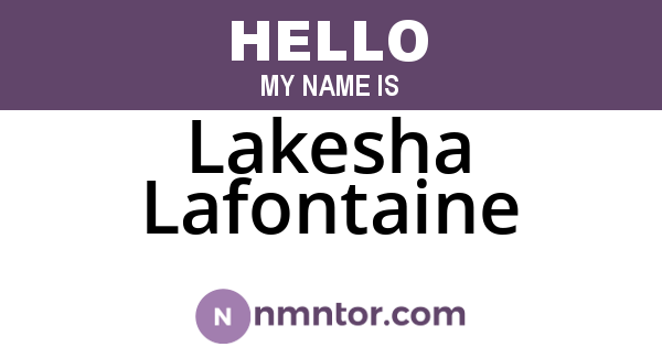 Lakesha Lafontaine