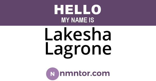 Lakesha Lagrone