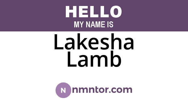 Lakesha Lamb