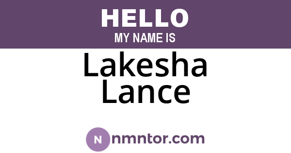 Lakesha Lance