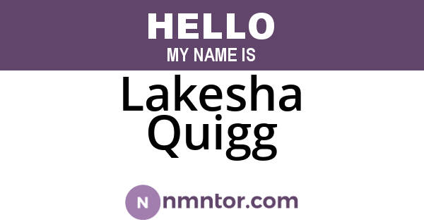 Lakesha Quigg