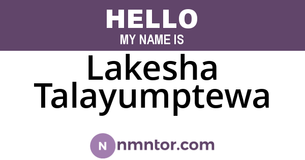 Lakesha Talayumptewa