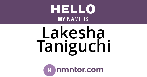Lakesha Taniguchi