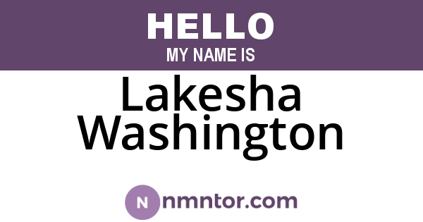 Lakesha Washington