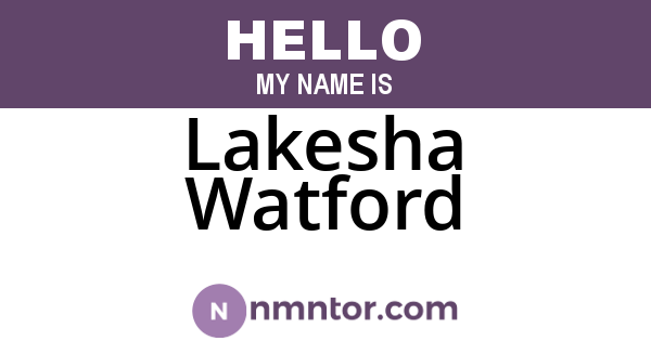 Lakesha Watford