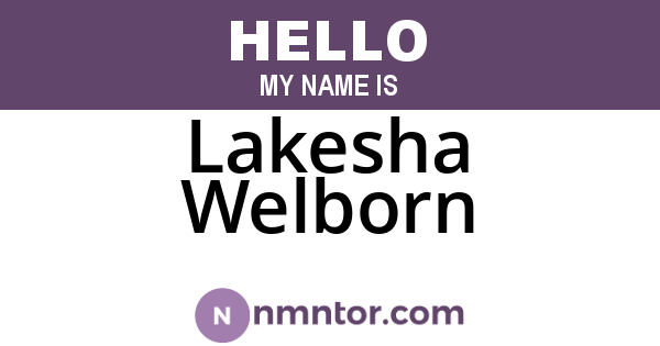 Lakesha Welborn