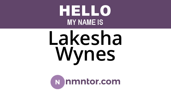 Lakesha Wynes