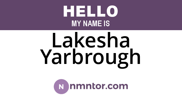 Lakesha Yarbrough