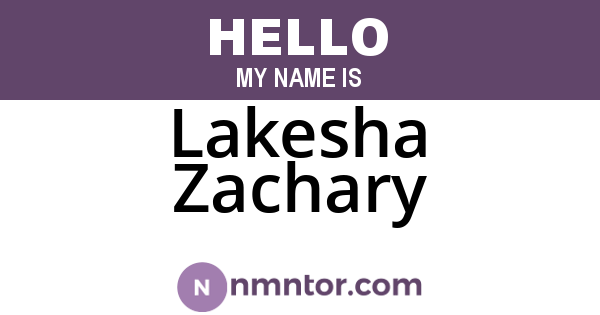 Lakesha Zachary
