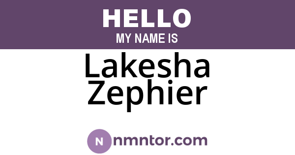 Lakesha Zephier