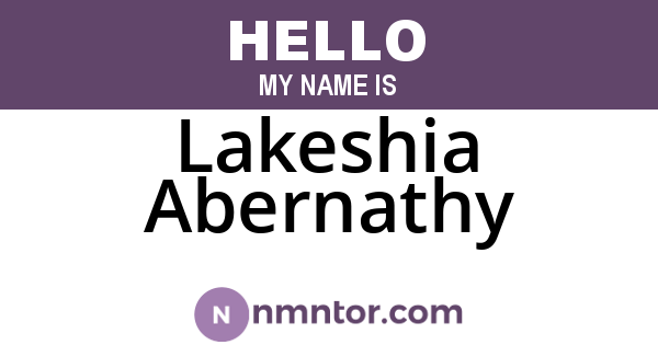 Lakeshia Abernathy