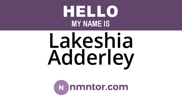 Lakeshia Adderley