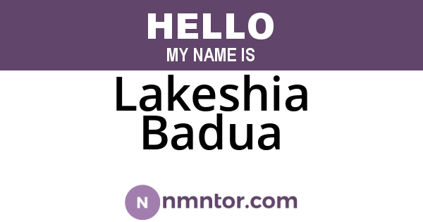 Lakeshia Badua