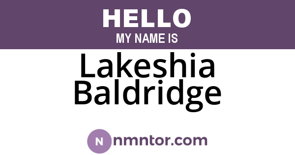 Lakeshia Baldridge
