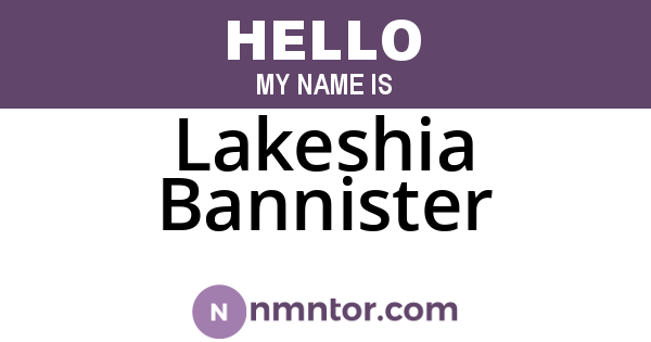 Lakeshia Bannister