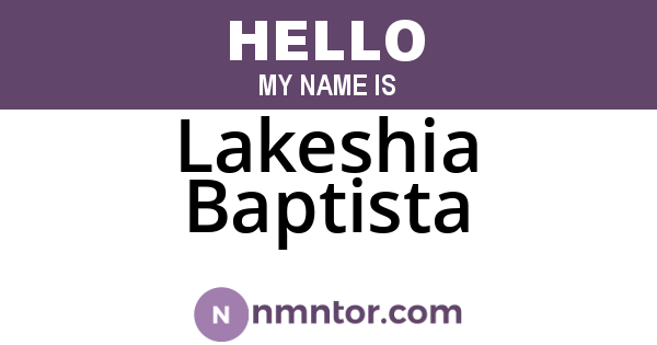 Lakeshia Baptista