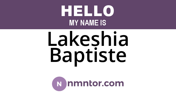 Lakeshia Baptiste
