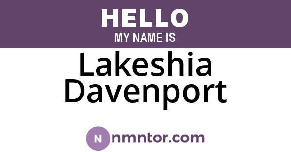 Lakeshia Davenport