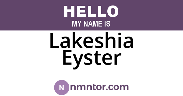Lakeshia Eyster