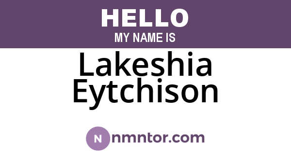 Lakeshia Eytchison