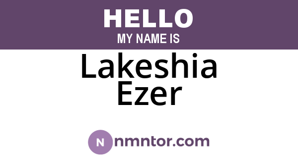 Lakeshia Ezer