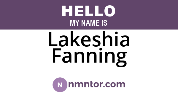 Lakeshia Fanning