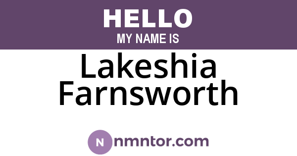 Lakeshia Farnsworth