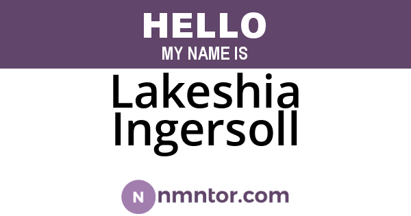 Lakeshia Ingersoll